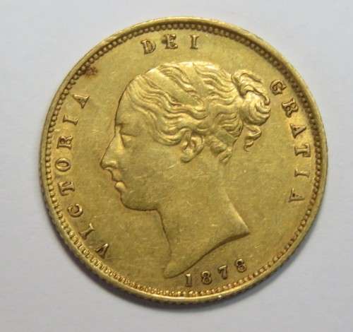 1878 Great Britain half sovereign - Die no 5 - XF - Excellent coin