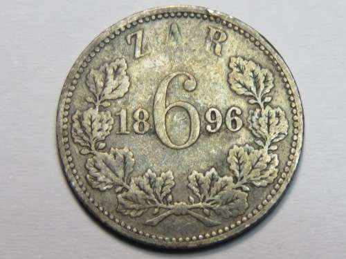 ZAR Kruger 1896 sixpence