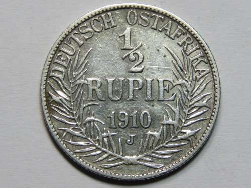 German East Africa 1910 half Rupie