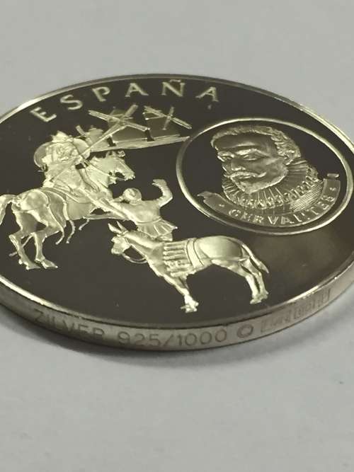 Spain United Nations proof sterling silver medallion - weighs 13.5 grams