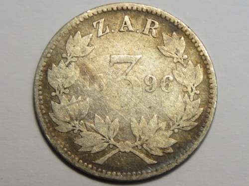 ZAR Kruger 1896 3d tickey - Well used