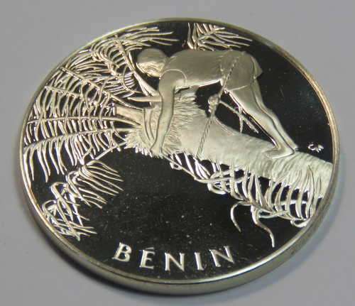 Benin United Nations proof sterling silver medallion - Weighs 13,0 grams
