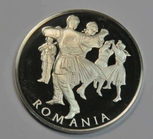 Romania United Nations proof sterling silver medallion - 13,6 grams