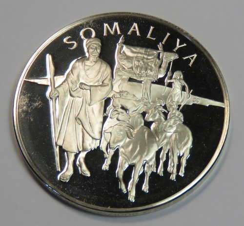 Somalia United Nations proof sterling silver medallion - 13,1 Grams