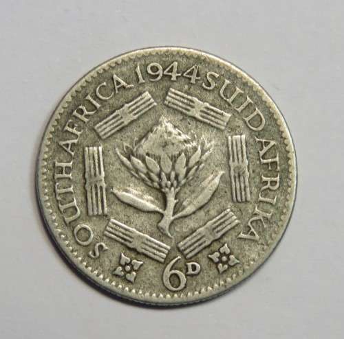 South Africa 1944 sixpence - Hard to get