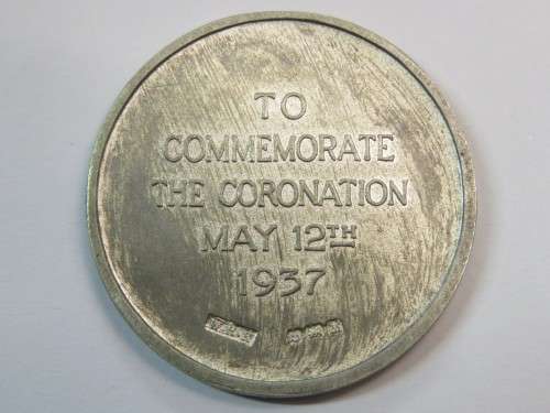 Sterling silver commemorative coronation token - George VI & Queen Elizabeth 1937 - Made in 1936