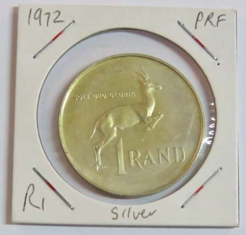 1972 RSA Proof R1 toned yellow - Only 10000 minted and most melted