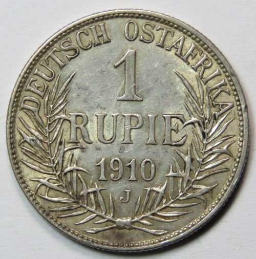 1 Rupie 1910J - XF - Fine scratches