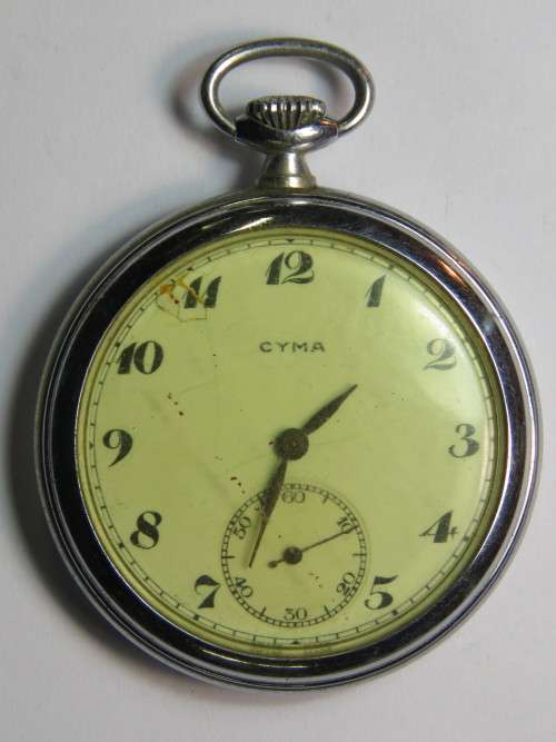 Old Cyma wind up pocket watch - Working