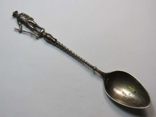 Silver spoon with Boer soldier - Rare piece