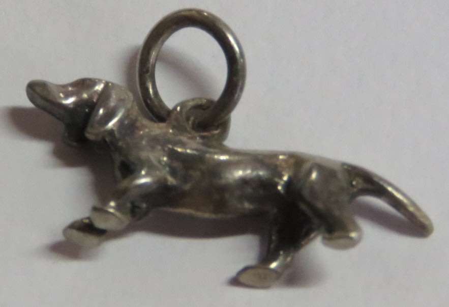 Silver Dog charm