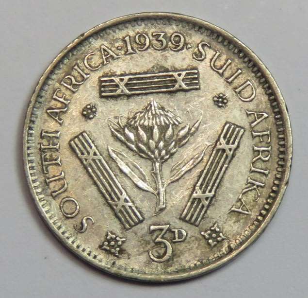 1939 threepence - EF