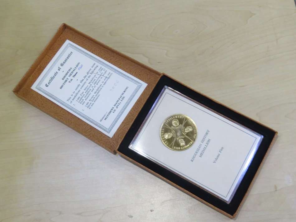Rhodesian History medallion - Bronze - Volume 5 - Only 2000 minted