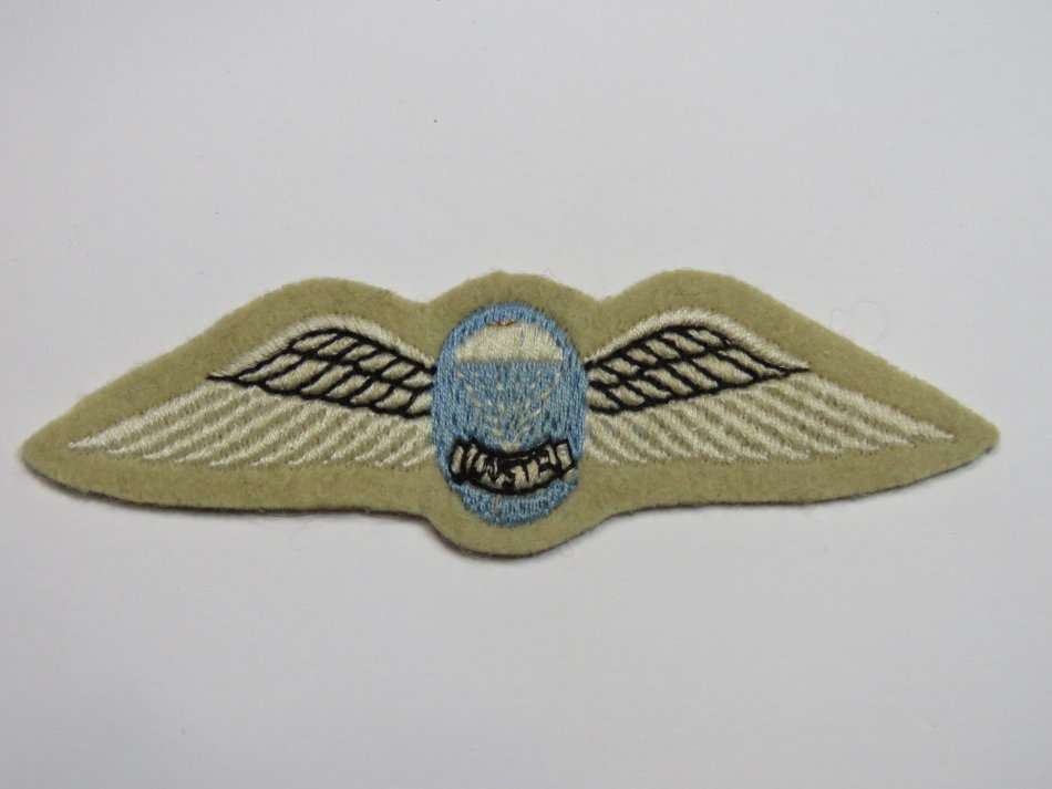 South African parachute instructor cloth wing