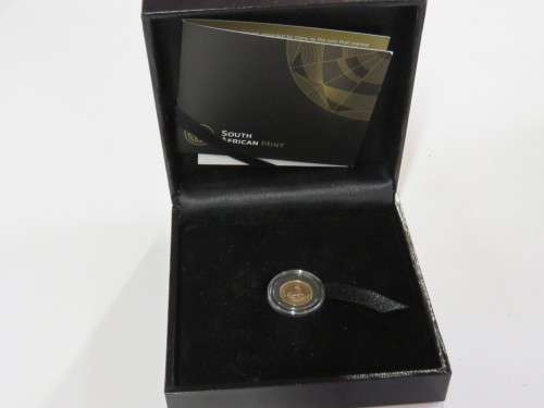 2017 RSA 1/20th oz Gold Proof Krugerrand in presentation box with COA