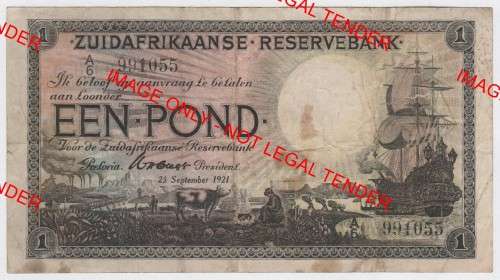 WH Clegg 23/9/1921 One Pound - VF with some marks - A6