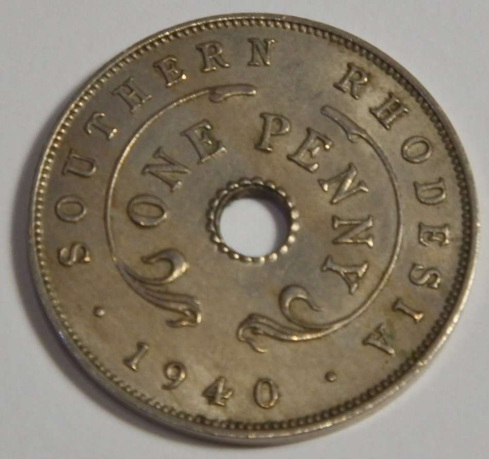 1940 Southern Rhodesia penny - AU+