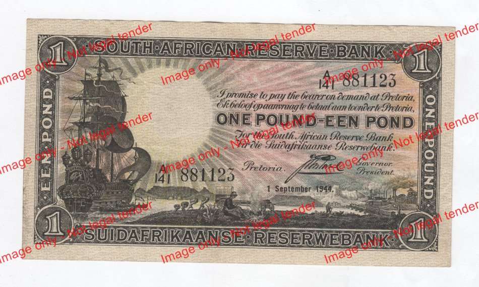 Postmus 1944 One Pound XF+