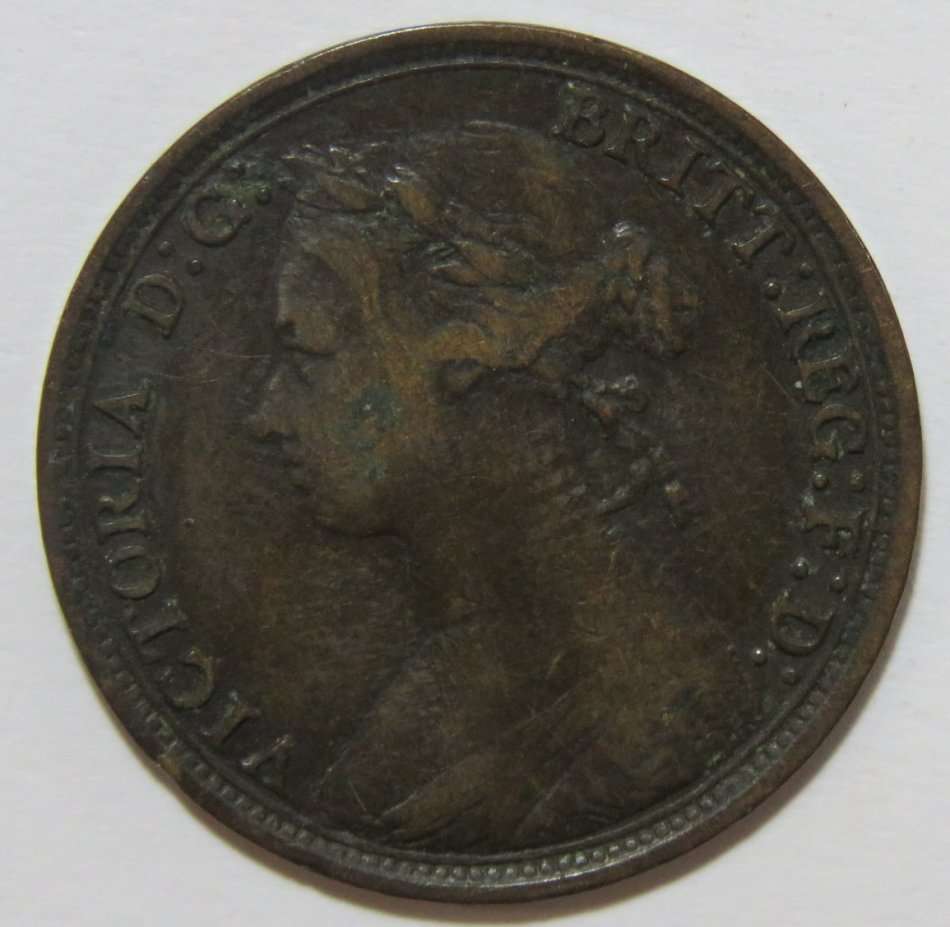 British 1880 half penny