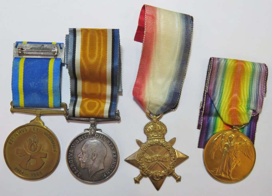 Full Set of WW1 medals issued to PTE DE Jordaan of the Cradock - More information below