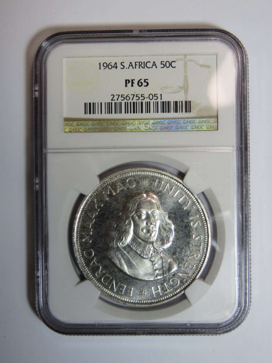 NGC graded 1964 Proof 65 50c