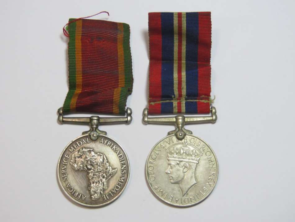 Pair of WW2 medals issued to SJ Cupido