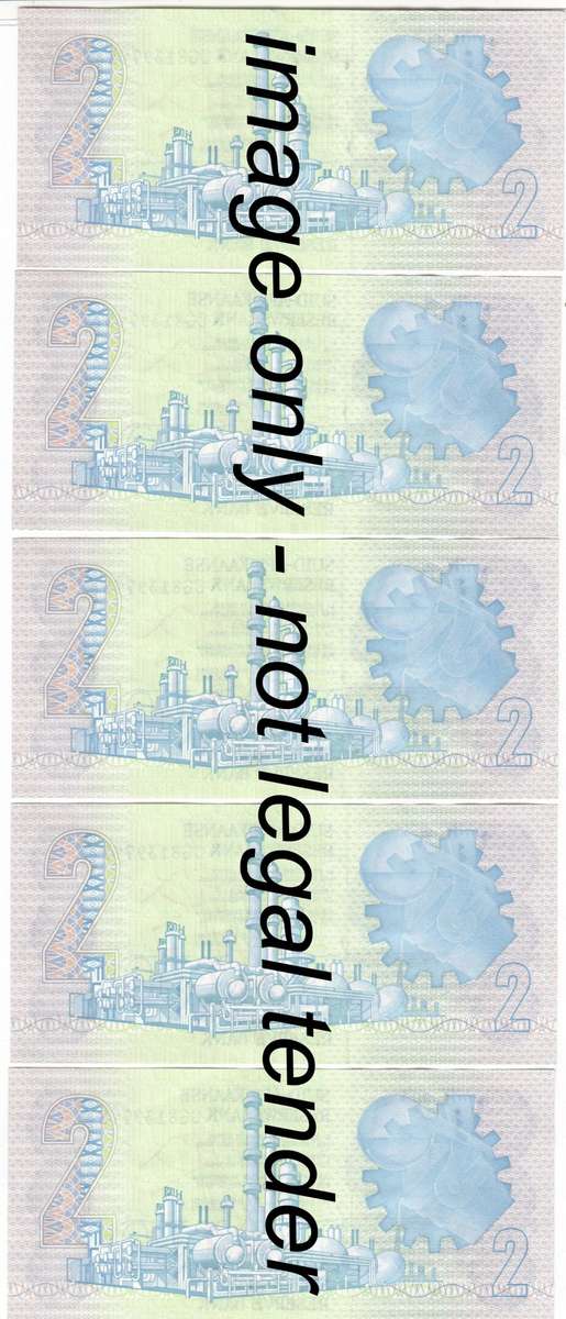 GPC de Kock 3rd Issue lot of 9 uncirculated R2 notes with consecutive numbers CG