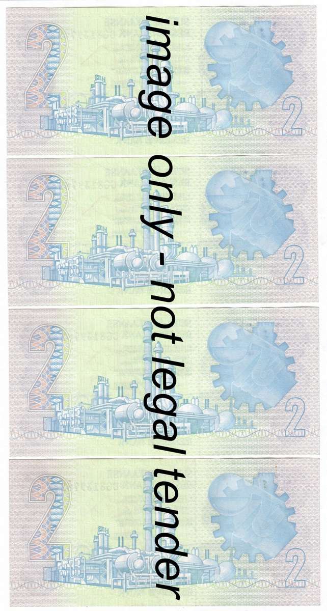 GPC de Kock 3rd Issue lot of 9 uncirculated R2 notes with consecutive numbers CG