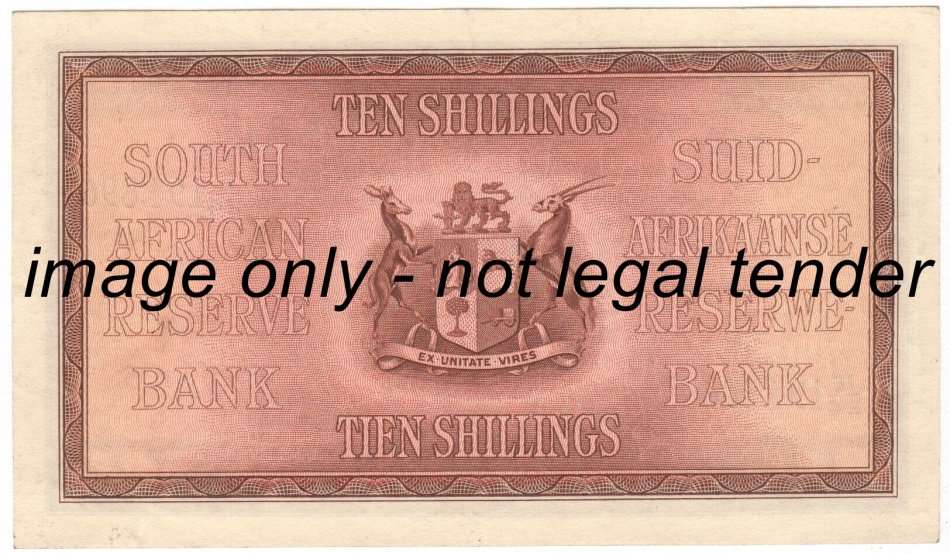 Postmus Only Issue 1936 Ten Shilling note AU+ ( Crisp Unc with indication of middle fold )
