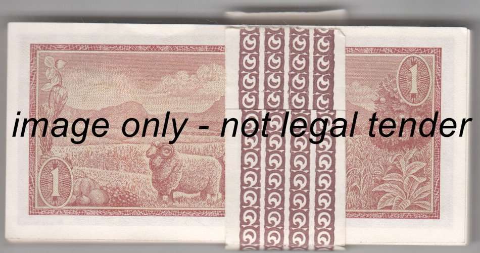 Tw de Jongh 3rd Issue Lot of 98 uncirculated R1 notes B421- with Reserve bank wrapper