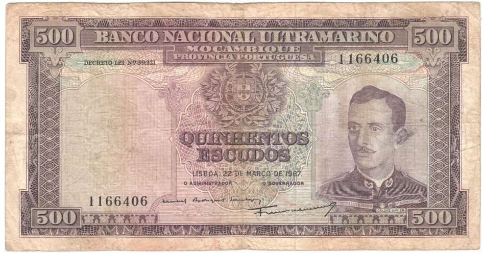 1967 Mozambique 500 Escudos