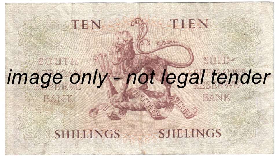 MH de Kock ten Shillings 1955 - nice number 777765