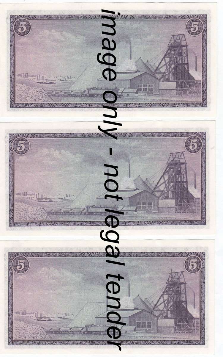 Lot of 3 Consecutive numbered notes TW de Jongh 3rd Issue - UNC