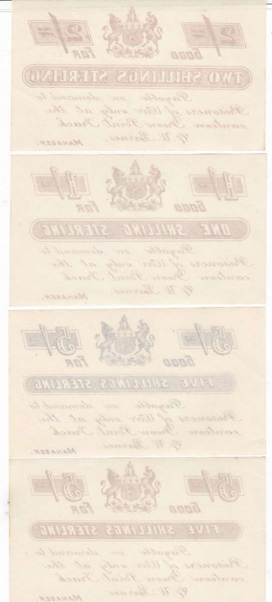 Set of 4 uncirculated Green Point Track tokens - Boer Prisoner Money