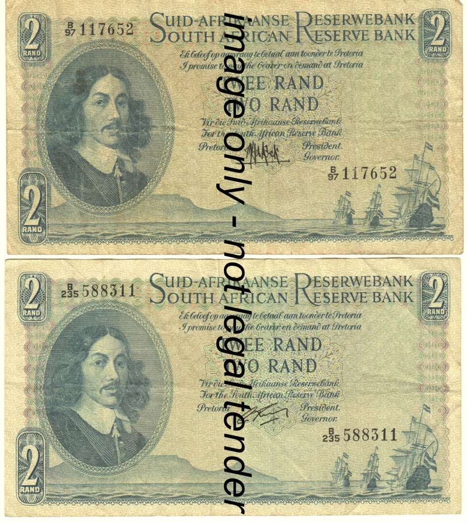 Pair of De Kock and Rissik R2 notes