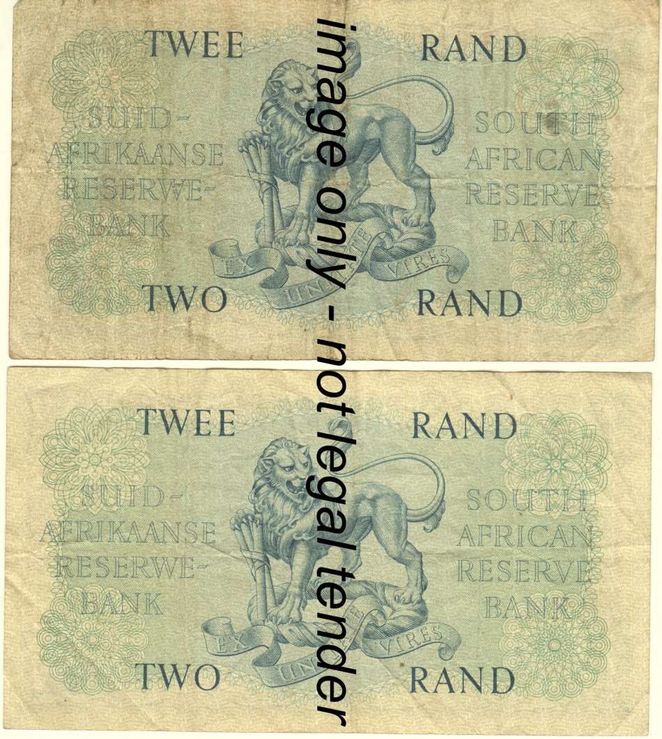 Pair of De Kock and Rissik R2 notes