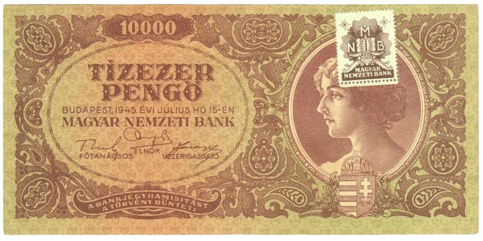 1945 Hungary 10 000 Pengo