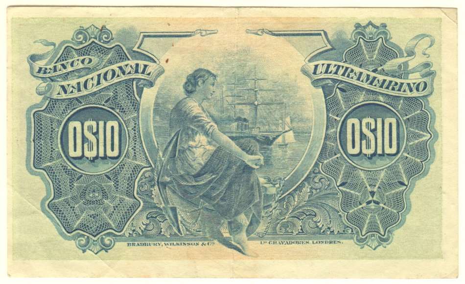 Mozambique 10 Centavos note - Violet and in VF or better condition !