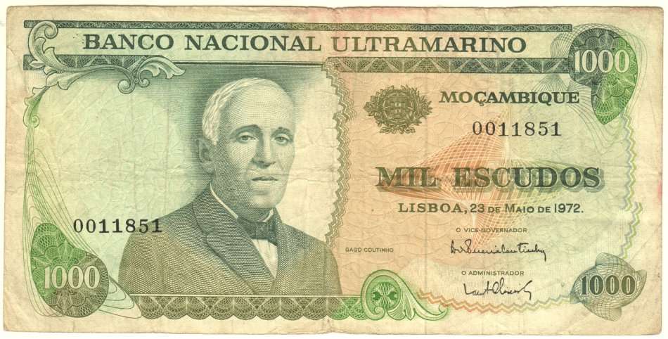 Mozambique 1972 Second Issue 1000 Escudos