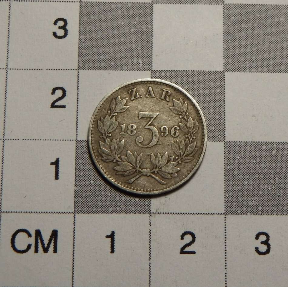 1896 ZAR Kruger 3 pence, 6 pence and 1 shilling