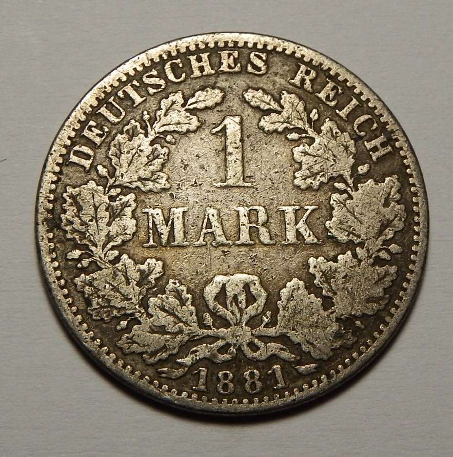 Germany 1881 A Silver 1 Mark