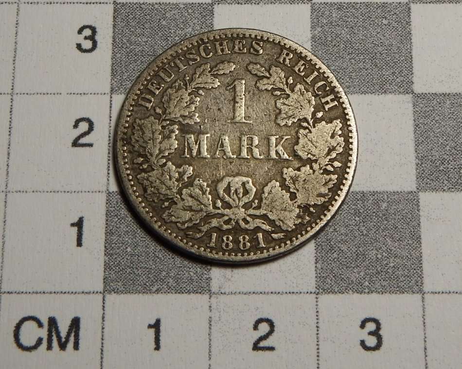Germany 1881 A Silver 1 Mark