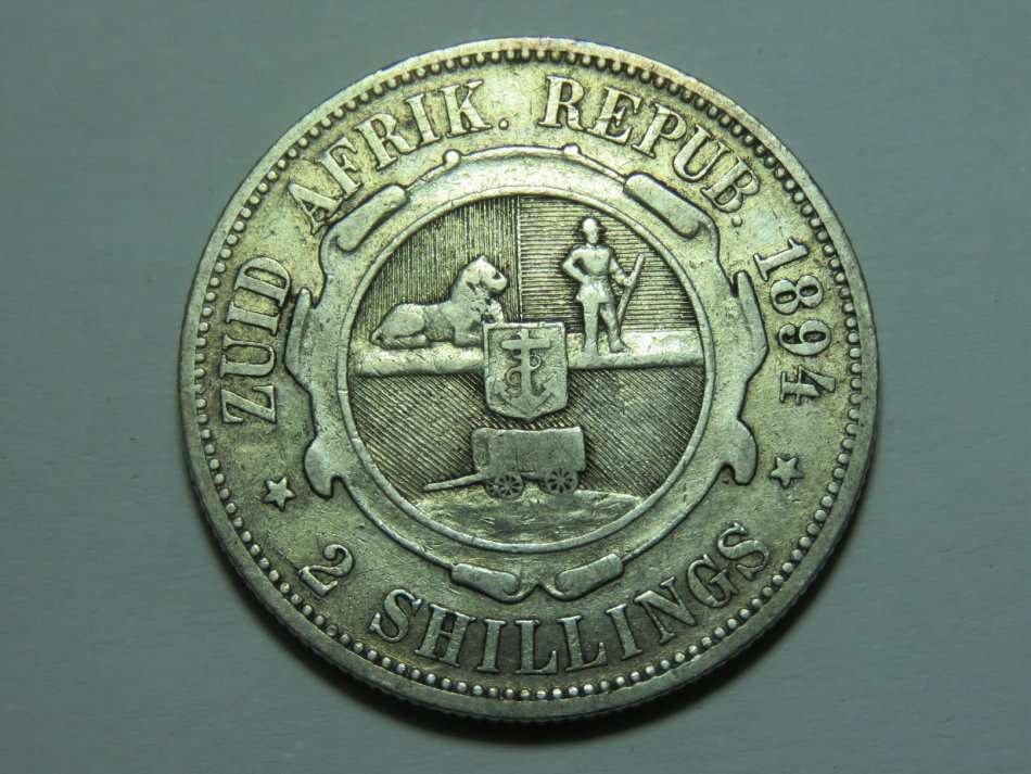 1894 ZAR silver Kruger 2 shillings - Fine