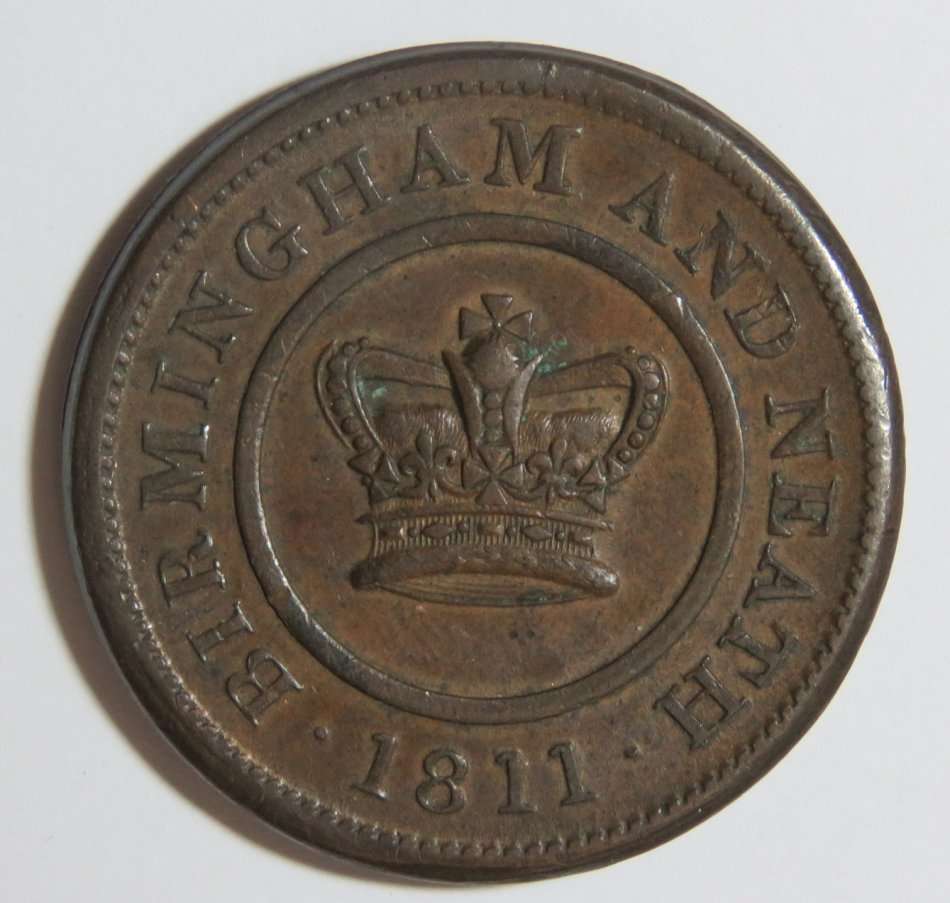1811 Birmingham and Neath One penny - Crown copper company