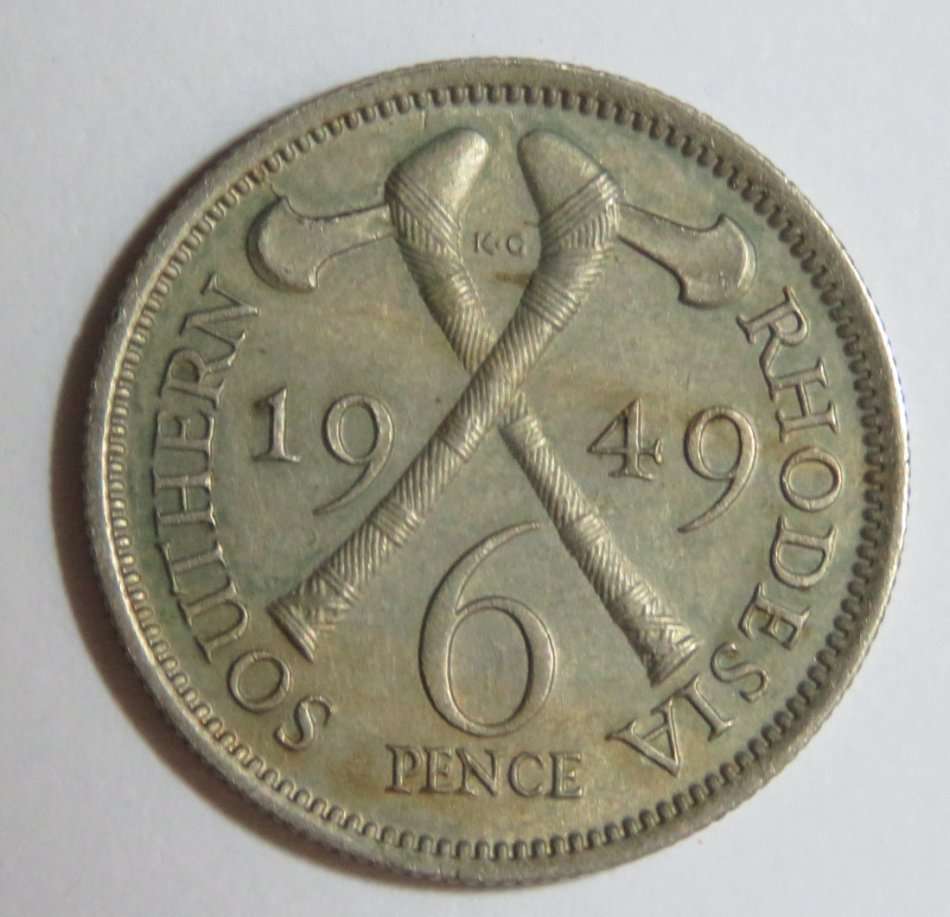 1949 Southern Rhodesia 6 pence - Uncirculated