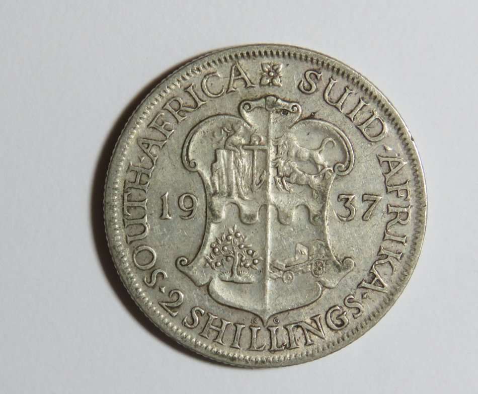 1937 South Africa two shilling - VF