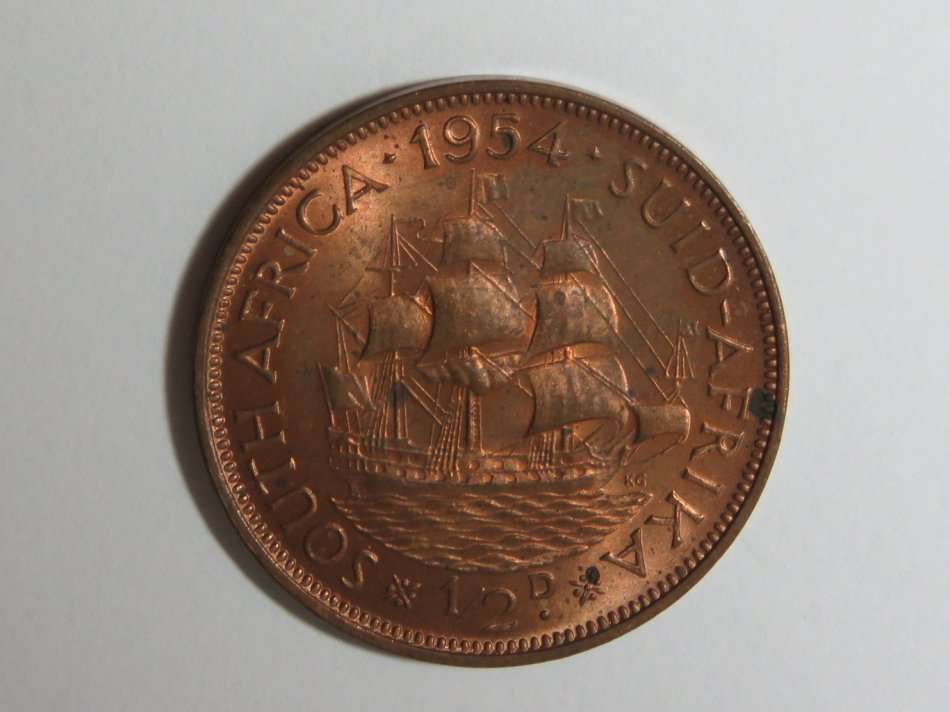 1954 SA Union Half Penny scarce - UNC