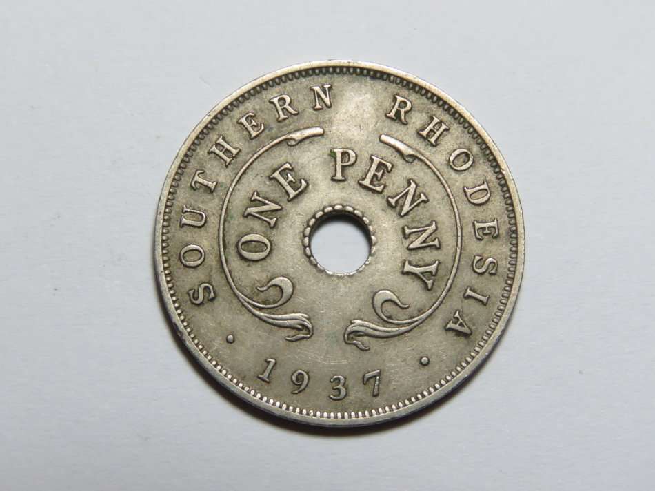 1937 Southern Rhodesia penny - VF