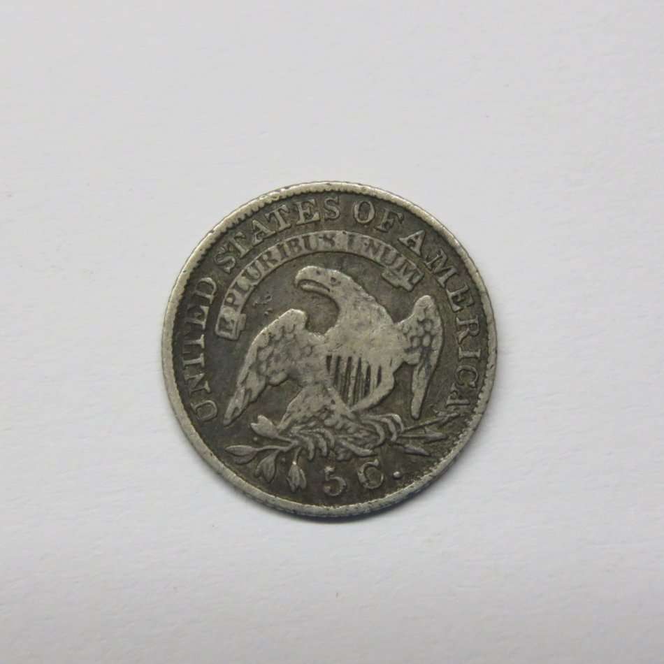 1833 USA 5 Cent In F+ Condition
