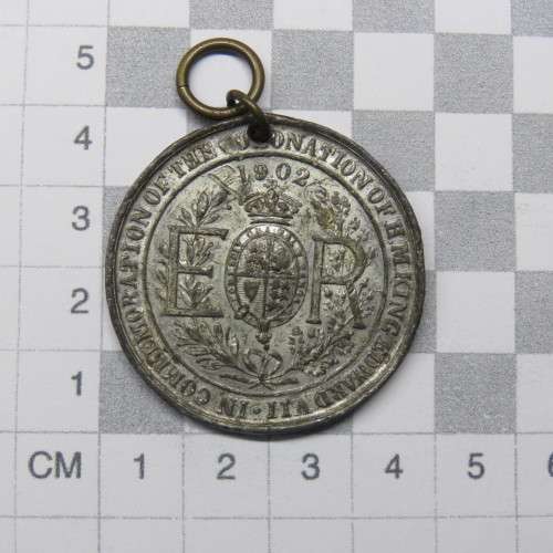 1902 Edward 7 coronation medallion - Lead